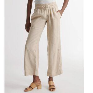 Quince 100% European Linen Wide Leg Pants Driftwood M